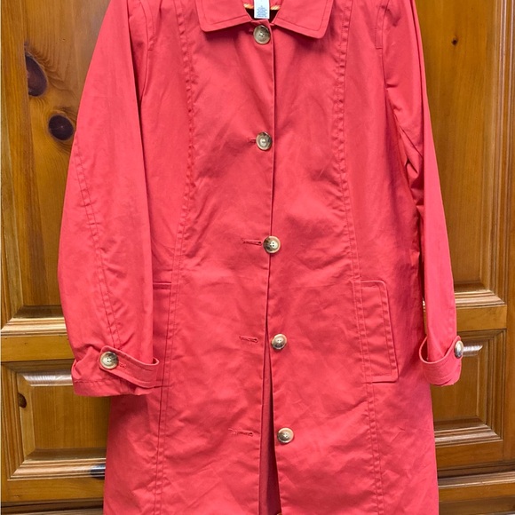 Old Navy Jackets & Blazers - Old Navy Red Cotton Trench Coat 100% Cotton Size XL